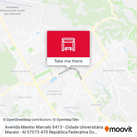 Mapa Avenida Menino Marcelo 8413 - Cidade Universitária Maceió - Al 57073-470 República Federativa Do Brasil