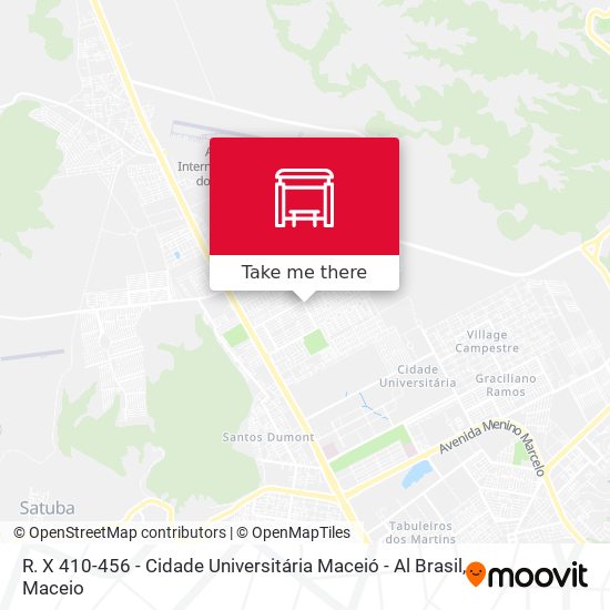 R. X 410-456 - Cidade Universitária Maceió - Al Brasil map