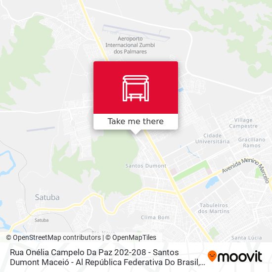 Mapa Rua Onélia Campelo Da Paz 202-208 - Santos Dumont Maceió - Al República Federativa Do Brasil