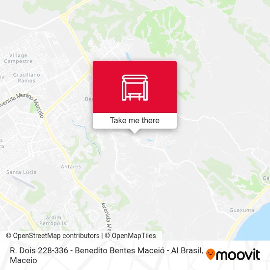 R. Dois 228-336 - Benedito Bentes Maceió - Al Brasil map