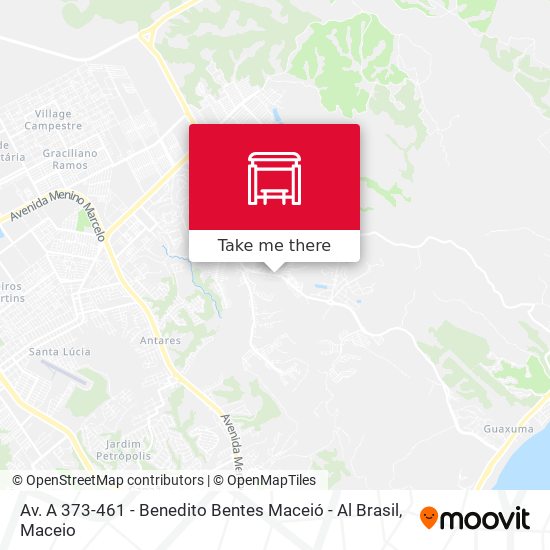 Mapa Av. A 373-461 - Benedito Bentes Maceió - Al Brasil