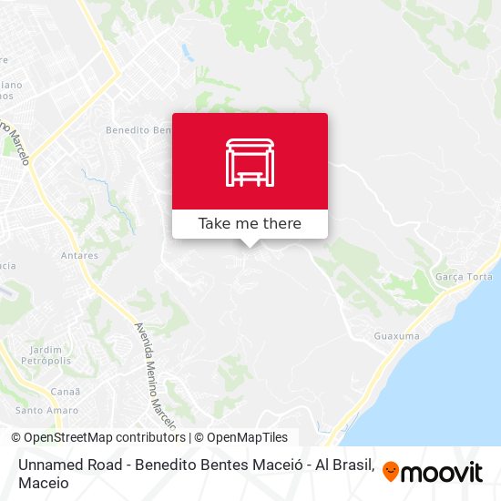 Mapa Unnamed Road - Benedito Bentes Maceió - Al Brasil