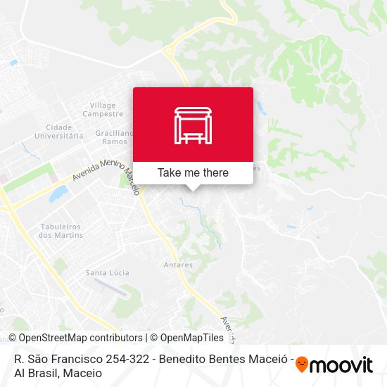 R. São Francisco 254-322 - Benedito Bentes Maceió - Al Brasil map
