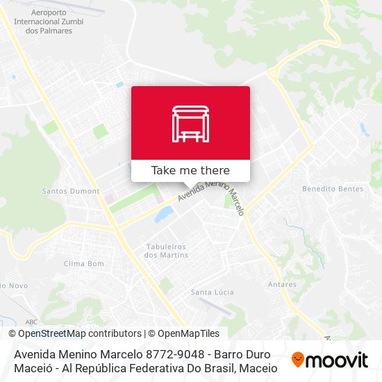 Mapa Avenida Menino Marcelo 8772-9048 - Barro Duro Maceió - Al República Federativa Do Brasil