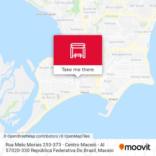 Mapa Rua Melo Morais 253-373 - Centro Maceió - Al 57020-330 República Federativa Do Brasil