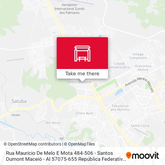 Rua Maurício De Melo E Mota 484-506 - Santos Dumont Maceió - Al 57075-655 República Federativa Do Brasil map