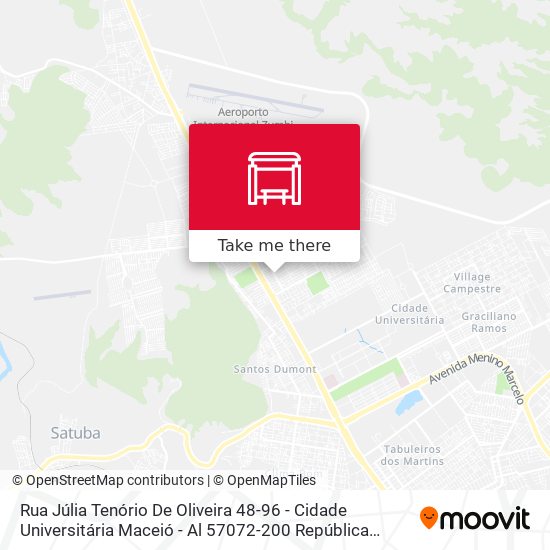 Rua Júlia Tenório De Oliveira 48-96 - Cidade Universitária Maceió - Al 57072-200 República Federativa Do Brasil map