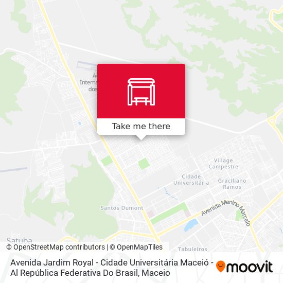 Mapa Avenida Jardim Royal - Cidade Universitária Maceió - Al República Federativa Do Brasil