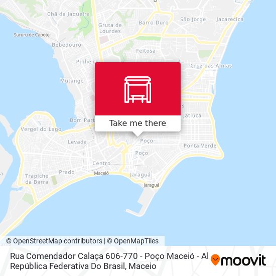 Mapa Rua Comendador Calaça 606-770 - Poço Maceió - Al República Federativa Do Brasil