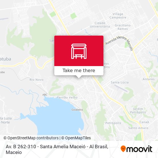 Mapa Av. B 262-310 - Santa Amelia Maceió - Al Brasil