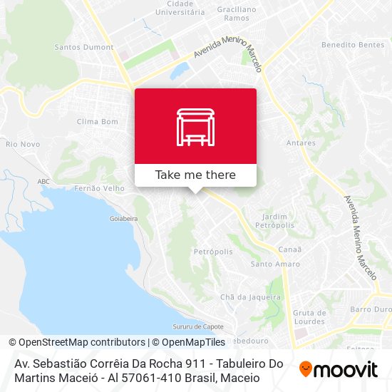 Mapa Av. Sebastião Corrêia Da Rocha 911 - Tabuleiro Do Martins Maceió - Al 57061-410 Brasil