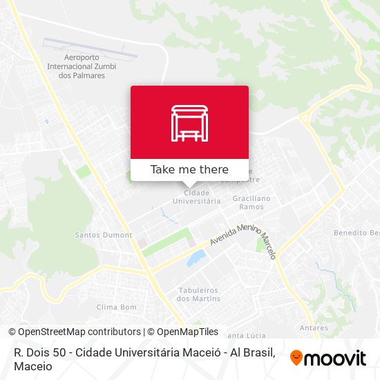 R. Dois 50 - Cidade Universitária Maceió - Al Brasil map
