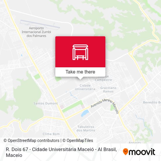 R. Dois 67 - Cidade Universitária Maceió - Al Brasil map