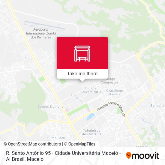 R. Santo Antônio 95 - Cidade Universitária Maceió - Al Brasil map