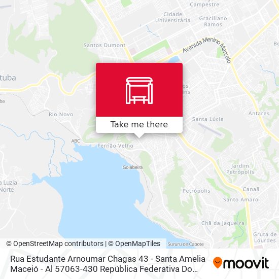 Mapa Rua Estudante Arnoumar Chagas 43 - Santa Amelia Maceió - Al 57063-430 República Federativa Do Brasil