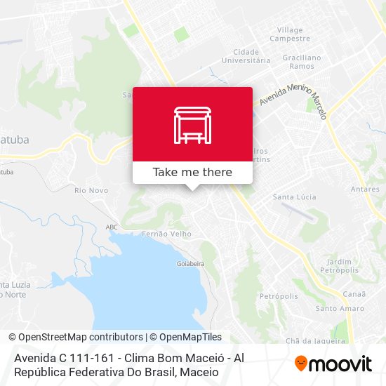 Mapa Avenida C 111-161 - Clima Bom Maceió - Al República Federativa Do Brasil