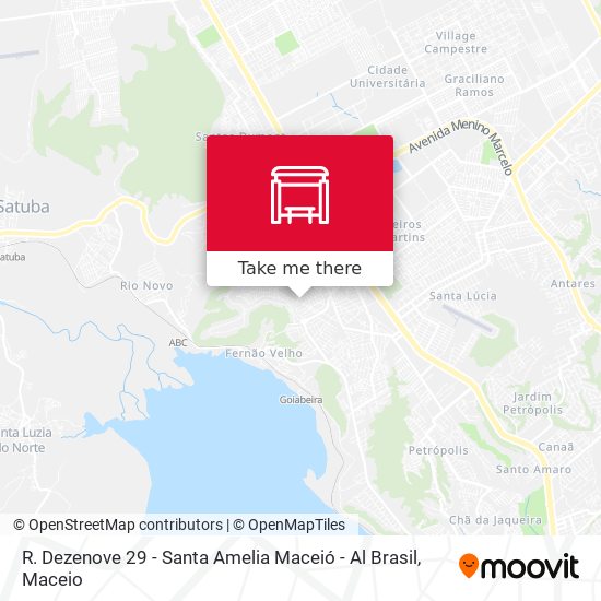 Mapa R. Dezenove 29 - Santa Amelia Maceió - Al Brasil