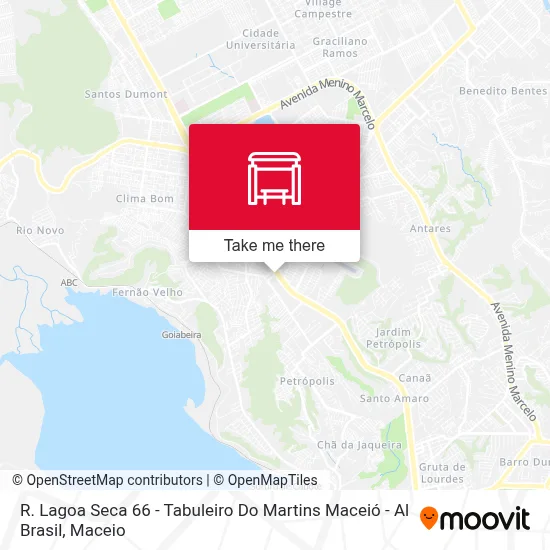 R. Lagoa Seca 66 - Tabuleiro Do Martins Maceió - Al Brasil map