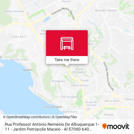 Rua Professor Antônio Nemésio De Albuquerque 1-11 - Jardim Petrópolis Maceió - Al 57080-640 República Federativa Do Brasil map