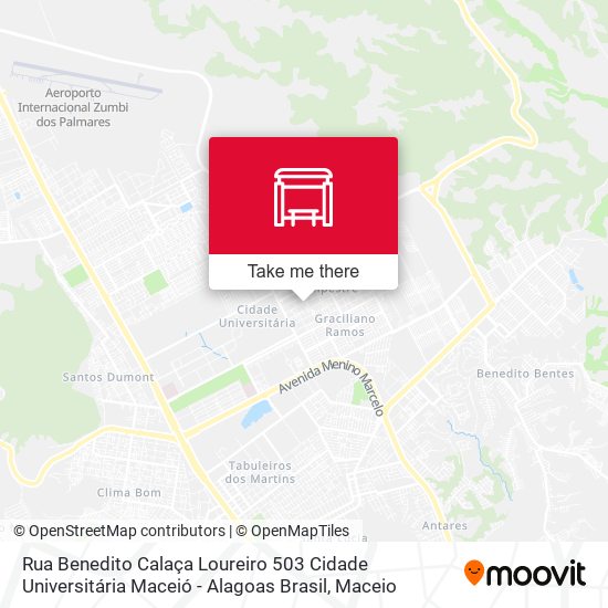 Mapa Rua Benedito Calaça Loureiro 503 Cidade Universitária Maceió - Alagoas Brasil