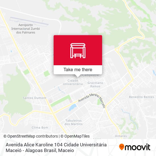 Avenida Alice Karoline 104 Cidade Universitária Maceió - Alagoas Brasil map