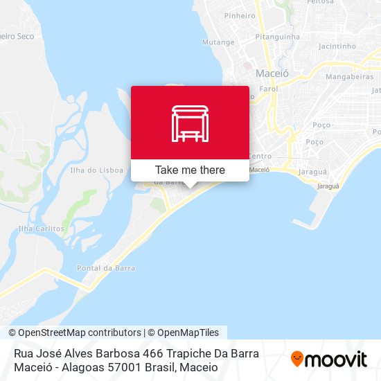 Mapa Rua José Alves Barbosa 466 Trapiche Da Barra Maceió - Alagoas 57001 Brasil