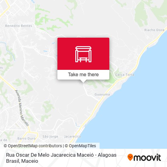 Rua Oscar De Melo Jacarecica Maceió - Alagoas Brasil map
