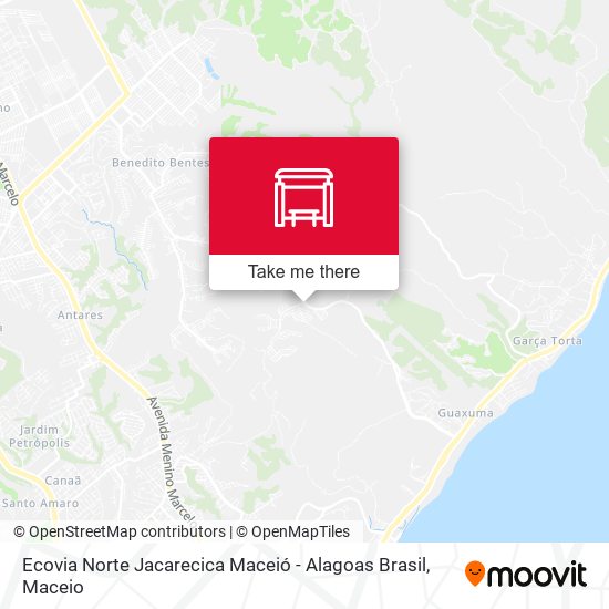 Mapa Ecovia Norte Jacarecica Maceió - Alagoas Brasil