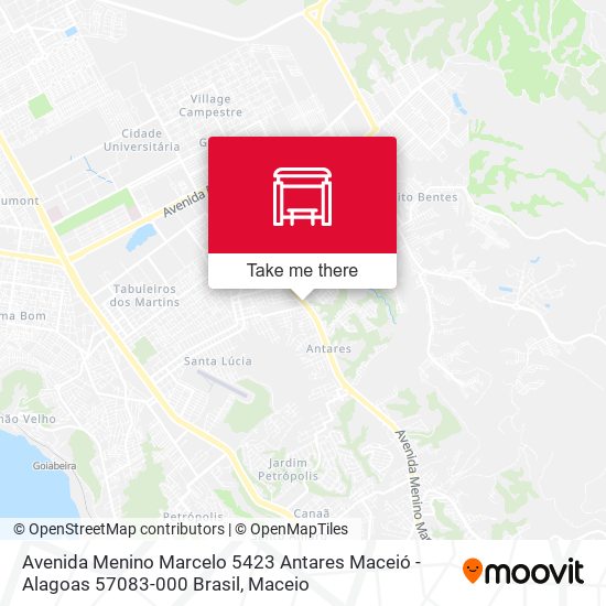 Mapa Avenida Menino Marcelo 5423 Antares Maceió - Alagoas 57083-000 Brasil