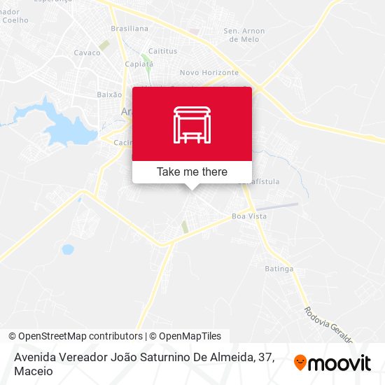 Avenida Vereador João Saturnino De Almeida, 37 map
