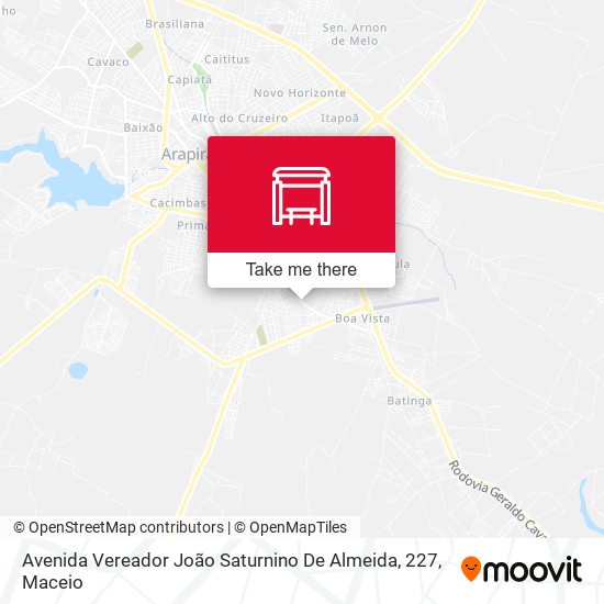 Avenida Vereador João Saturnino De Almeida, 227 map