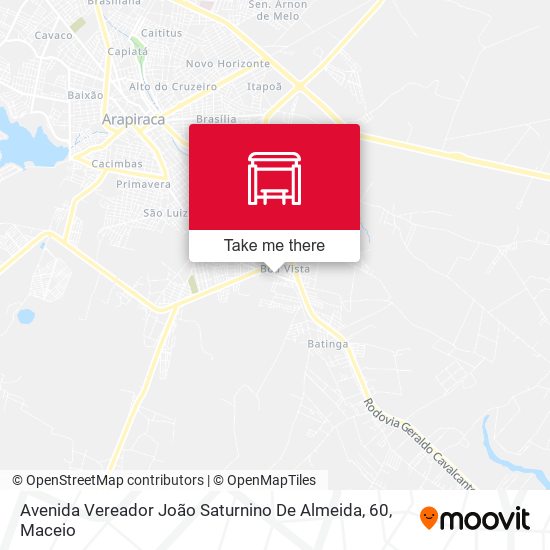 Avenida Vereador João Saturnino De Almeida, 60 map