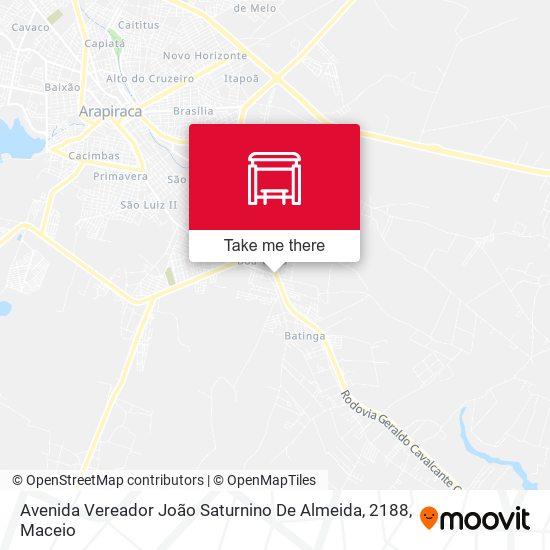 Avenida Vereador João Saturnino De Almeida, 2188 map