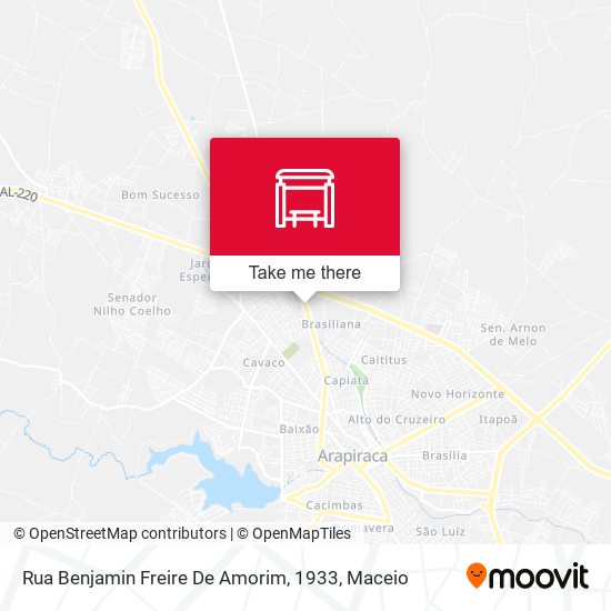 Rua Benjamin Freire De Amorim, 1933 map