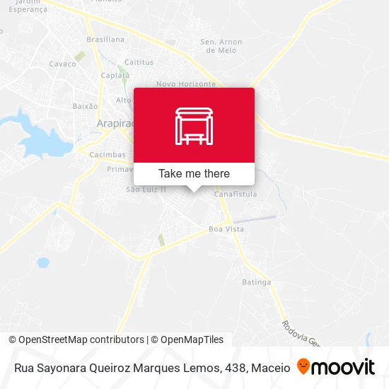 Mapa Rua Sayonara Queiroz Marques Lemos, 438