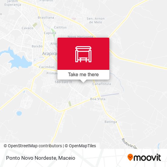 Ponto Novo Nordeste map