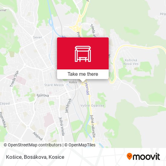 Košice, Bosákova map