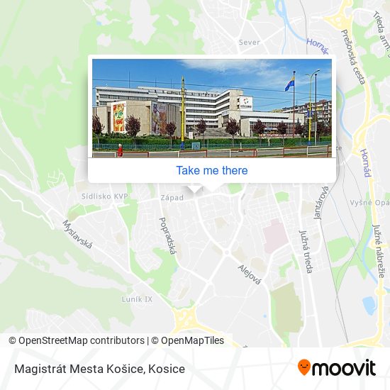 Magistrát Mesta Košice map