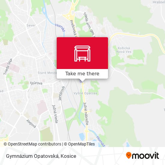 Gymnázium Opatovská map