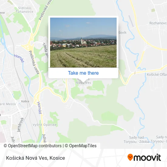 Košická Nová Ves map