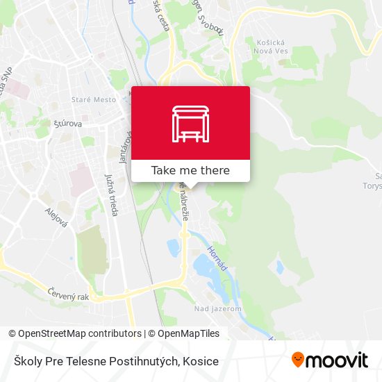 Školy Pre Telesne Postihnutých map