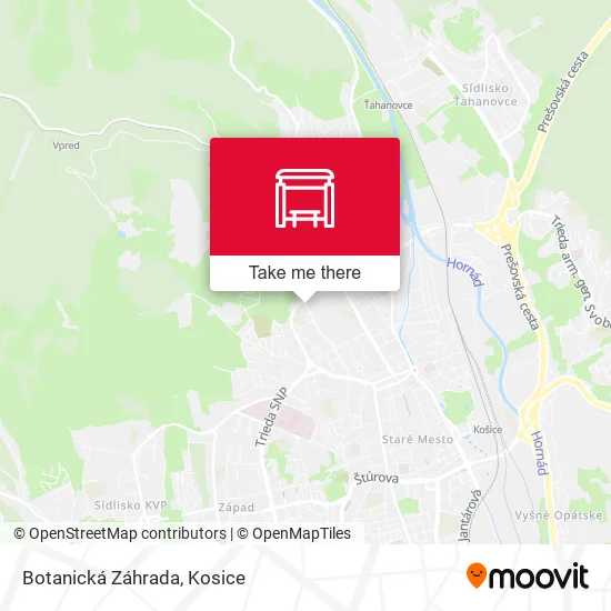 Botanická Záhrada map