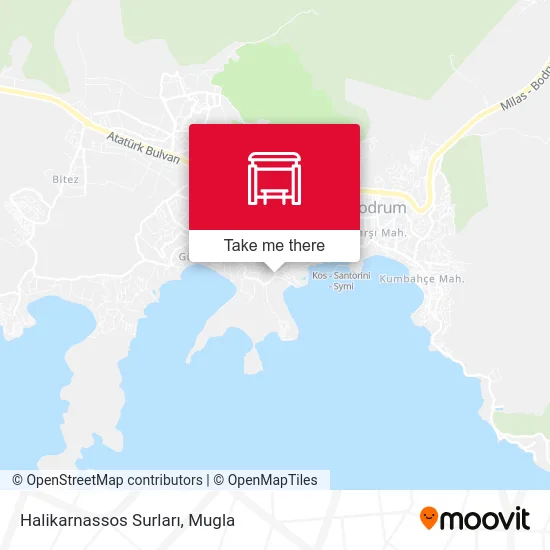 Halikarnassos Surları map