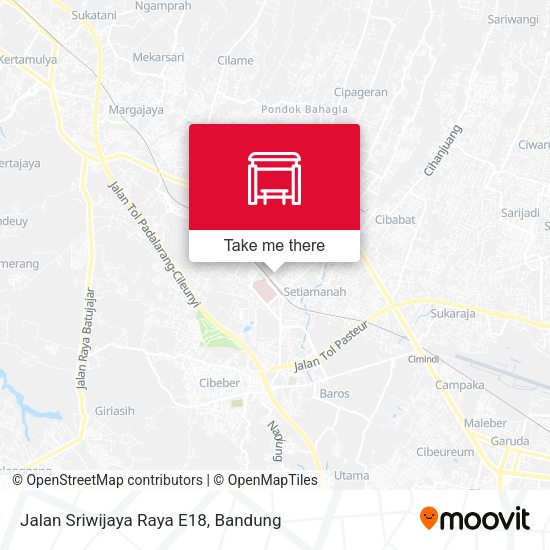 Jalan Sriwijaya Raya E18 map