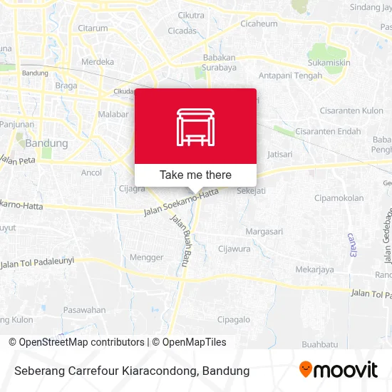Seberang Carrefour Kiaracondong map