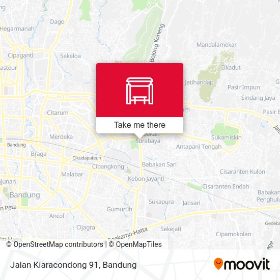 Jalan Kiaracondong 91 map