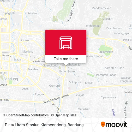 Pintu Utara Stasiun Kiaracondong map