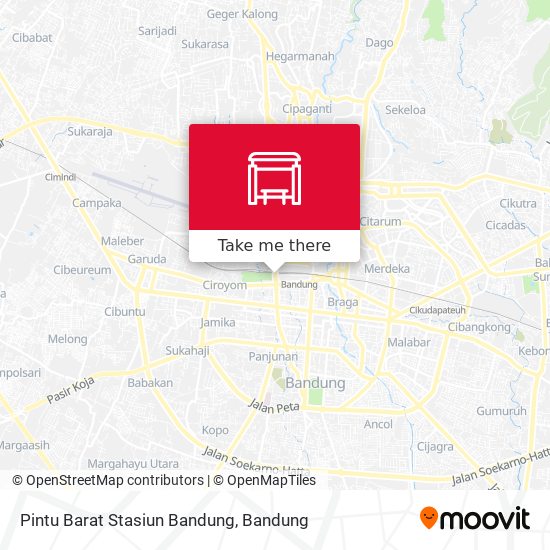 Pintu Barat Stasiun Bandung map