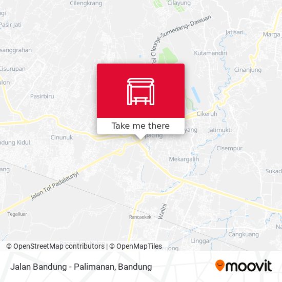 Jalan Bandung - Palimanan map