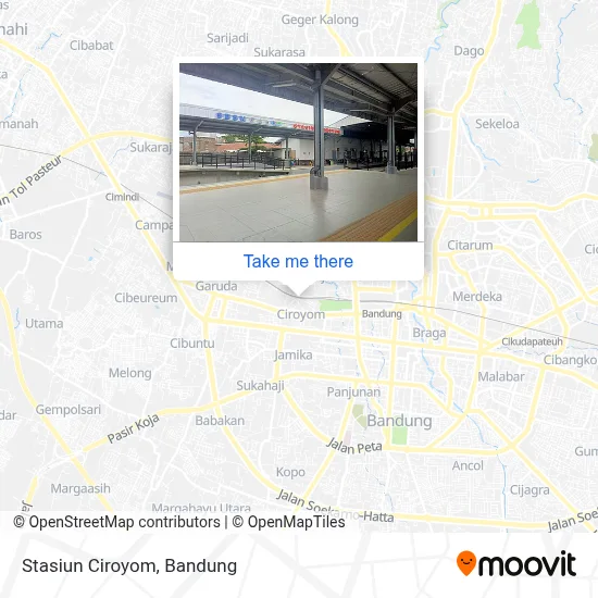 Stasiun Ciroyom map